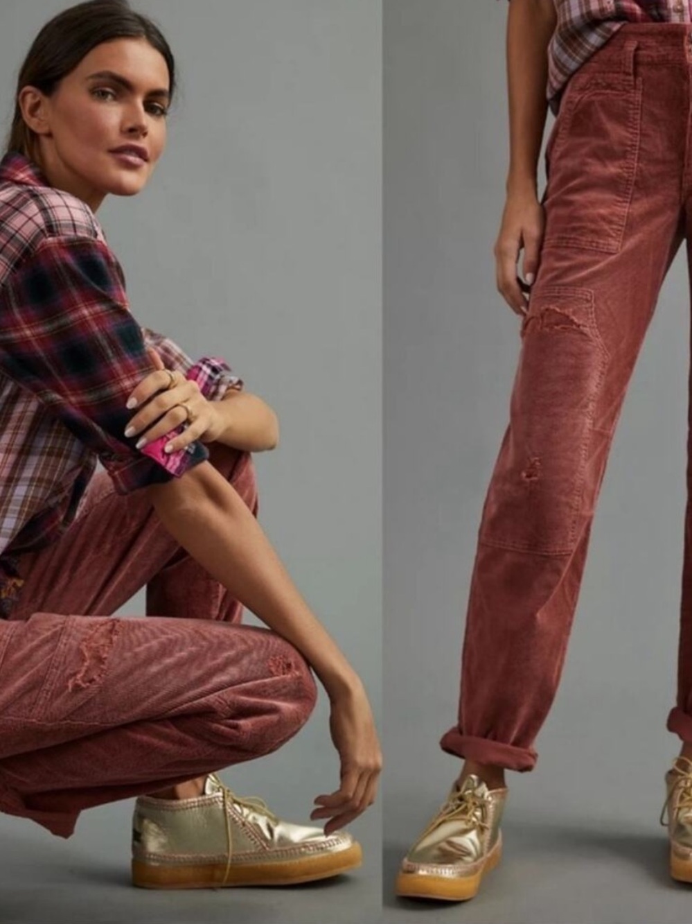 Pilcro the wanderer nwt Corduroy Utility Pants in Rust
